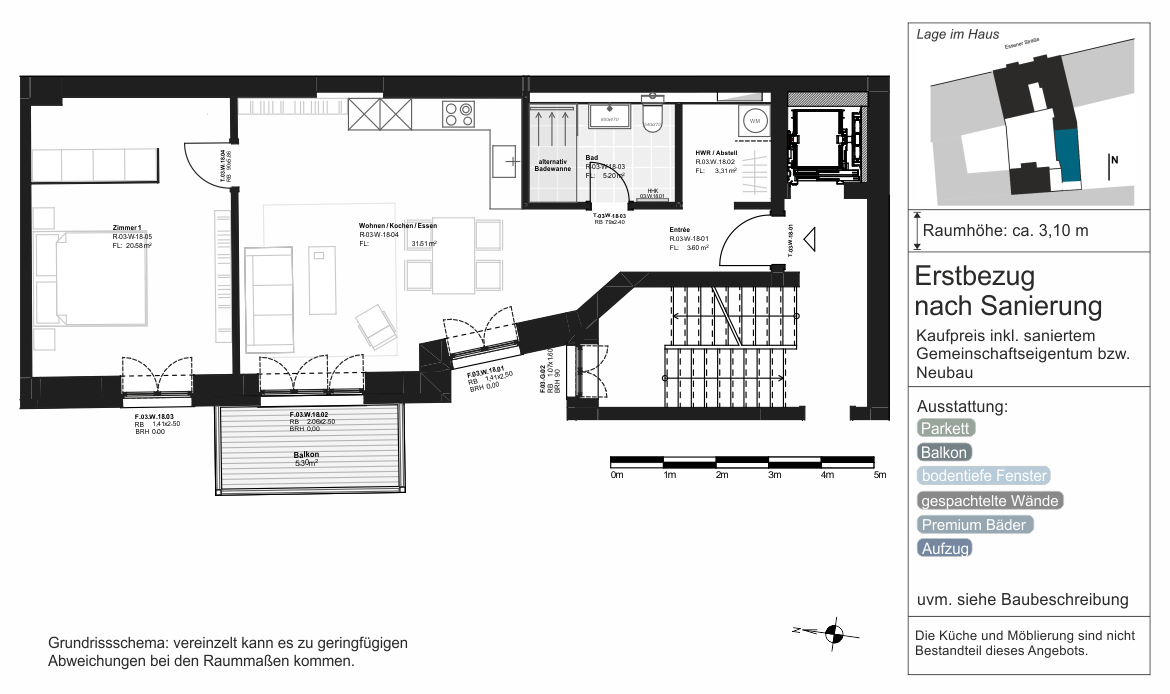 Gartenhaus 2. OG links